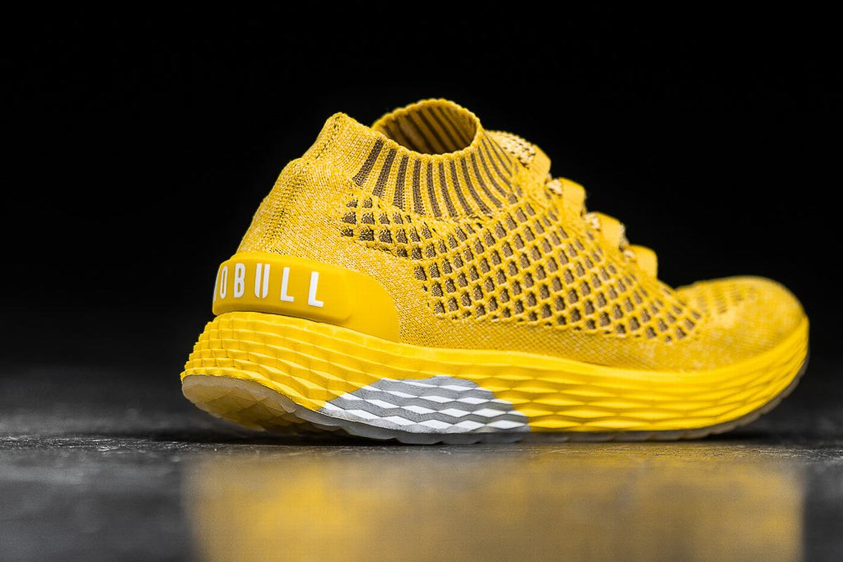 Nobull Knit Runner Men's Running Shoes Lemon | Australia (CM9257)